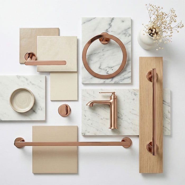 China OEM/ODM Faucet Manufacturer | cUPC, WRAS Certified A169 bathroom hardware set - rose gold