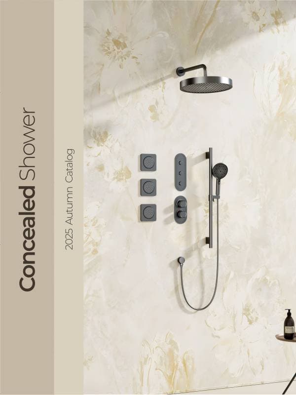 Built-in shower system catalog cover