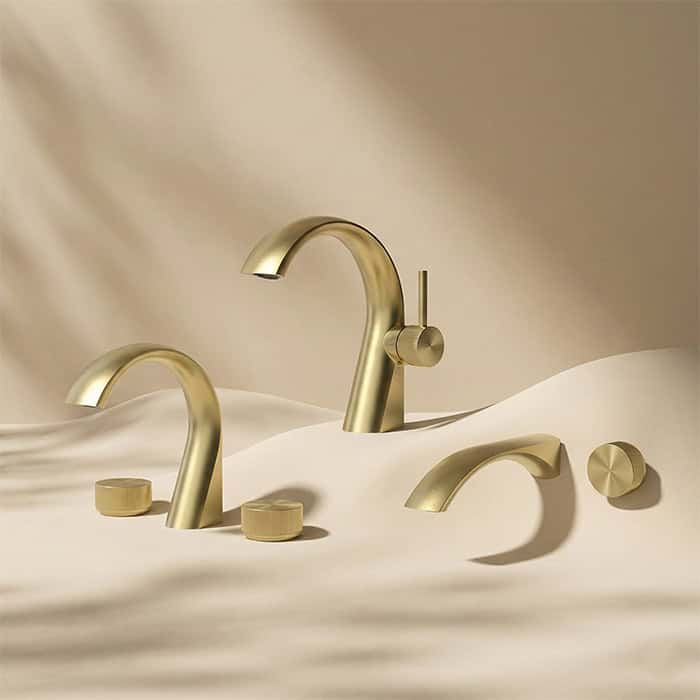 China OEM/ODM Faucet Manufacturer | cUPC, WRAS Certified brushed gold basin faucet collection - Luna series