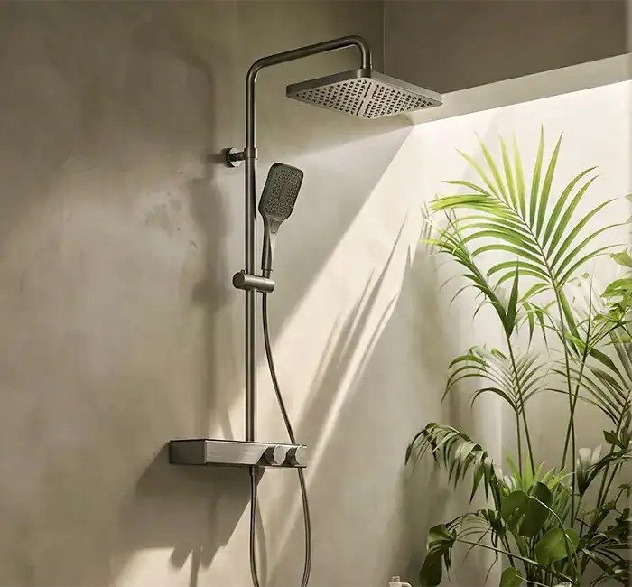 Exposed thermostatic gunmetal shower column - sc133a13 - Canton Fair sanitary ware manufacturer LuxuryHome