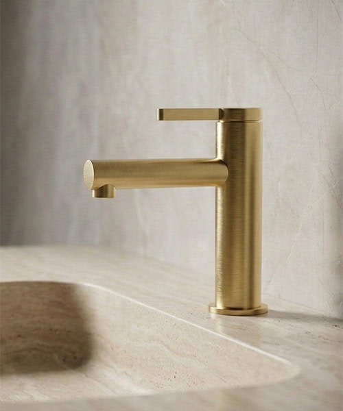 PVD brushed gold stainless steel basin mixer B102001432 – 500600 Bespoke Faucet & Mixer ODM | Brass & INOX Experts | MCE 2026