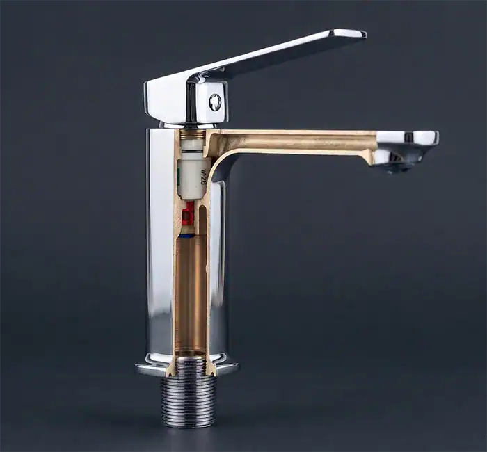 Brass material Basin tap dissection display
