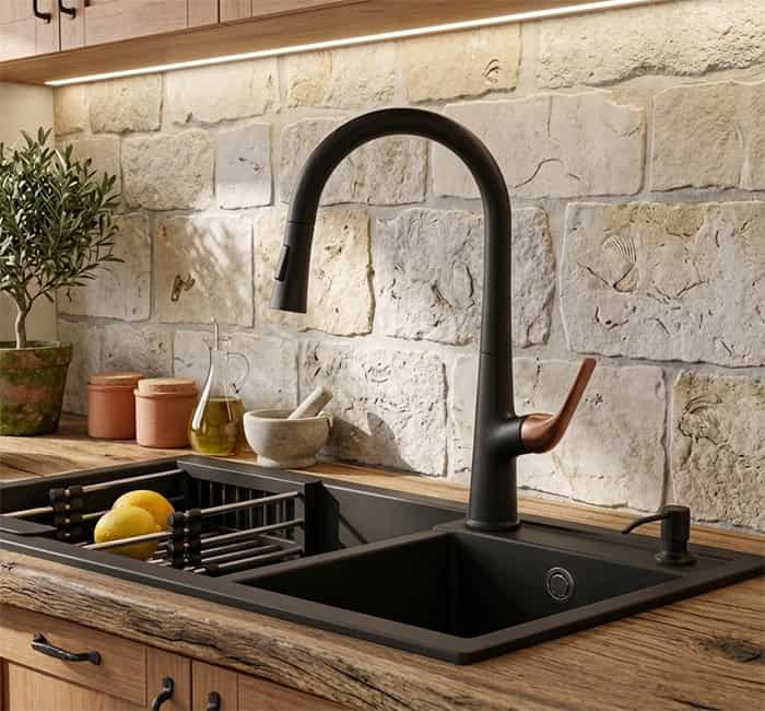 Kitchen faucet,sink and soap dispenser