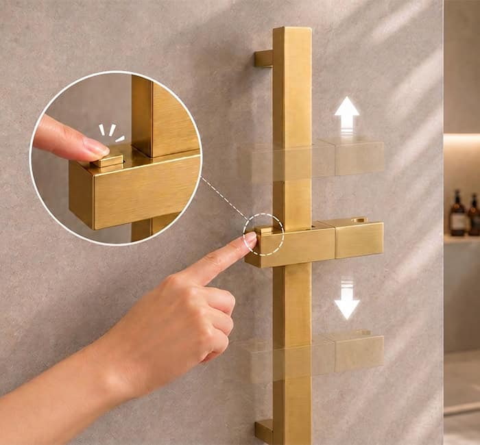 Adjustable slide bar for handheld shower Adjustable slide bar for handheld shower