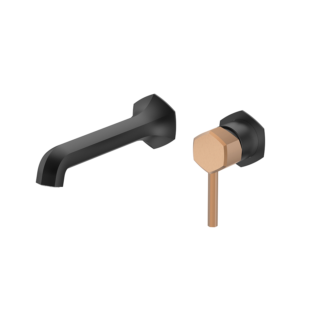 Black & Rose gold Wall Mounted Basin Faucet - B1026 28