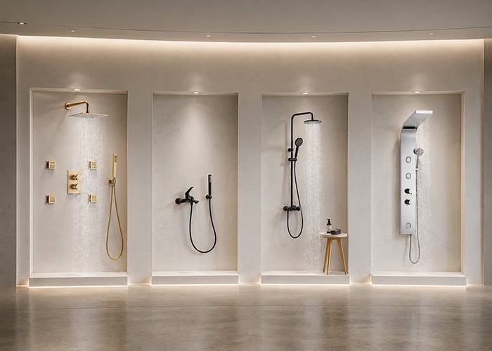 Four different types shower system