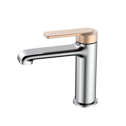 Modern basin faucet with broad handle - B076C 01