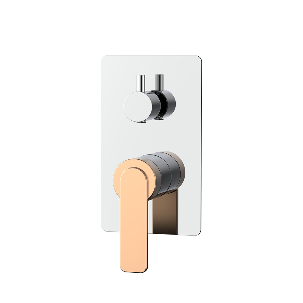 Flat lever concealed 2-way shower mixer