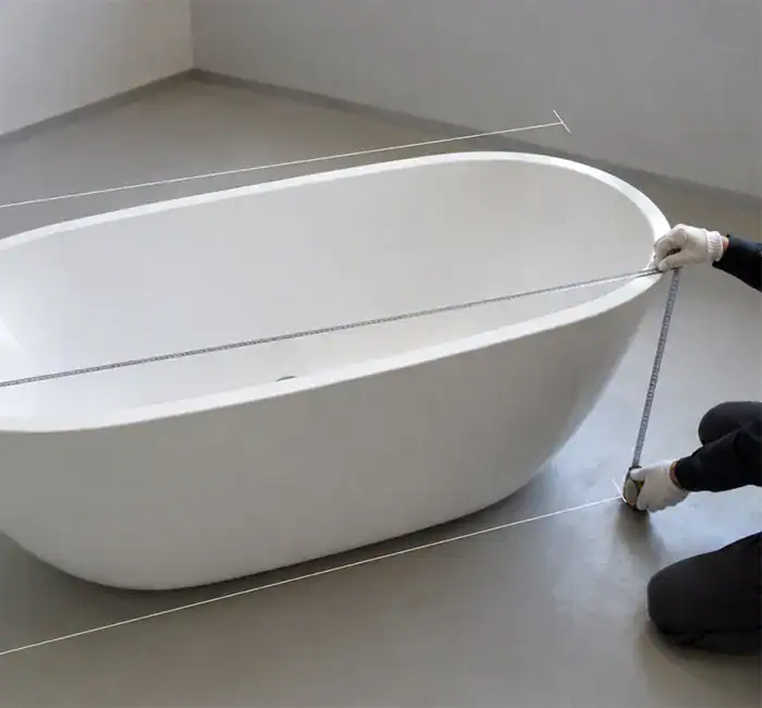 bathtub-project-dimensions Bathtub dimensions checked before project quotation