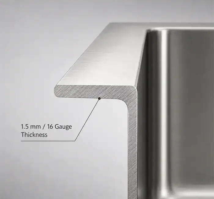 photography demonstrating kitchen sink thickness photography demonstrating kitchen sink thickness