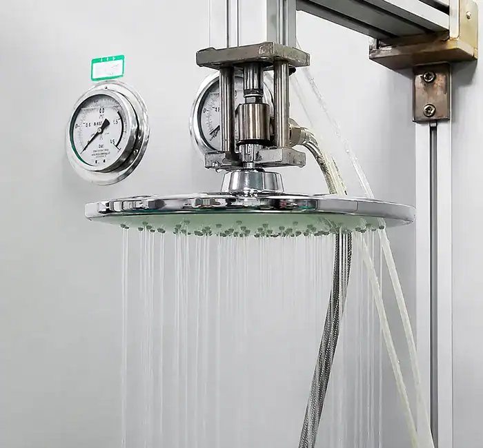 Proceso de prueba del flujo de agua del cabezal de ducha v2