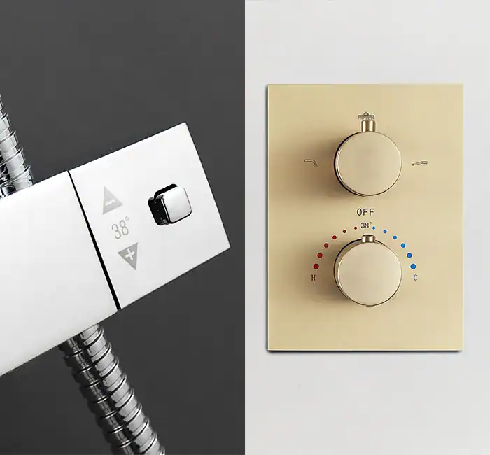 thermostatic exposed and built in shower valve thermostatic exposed and built in shower valve